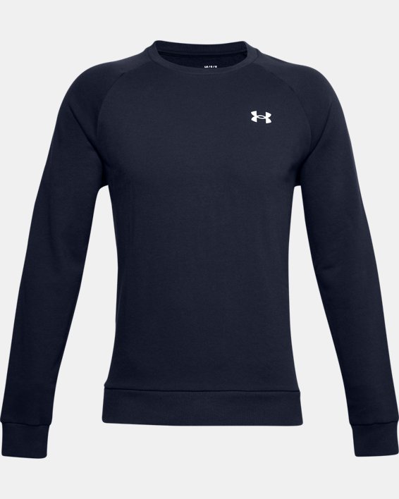 Men's UA Rival Cotton Crew in Blue image number 4